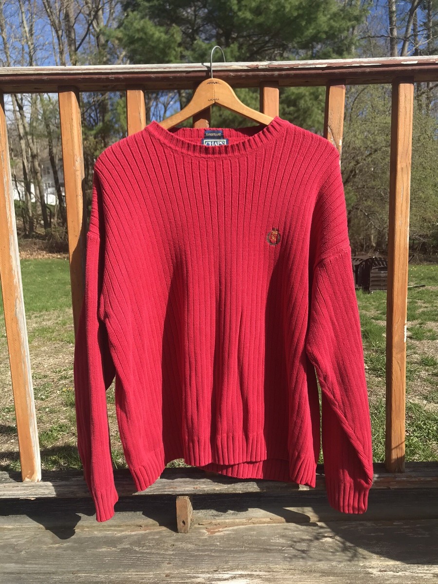 VINTAGE CHAPS Ralph Lauren Men's Cable Knit Textured Sweater Size