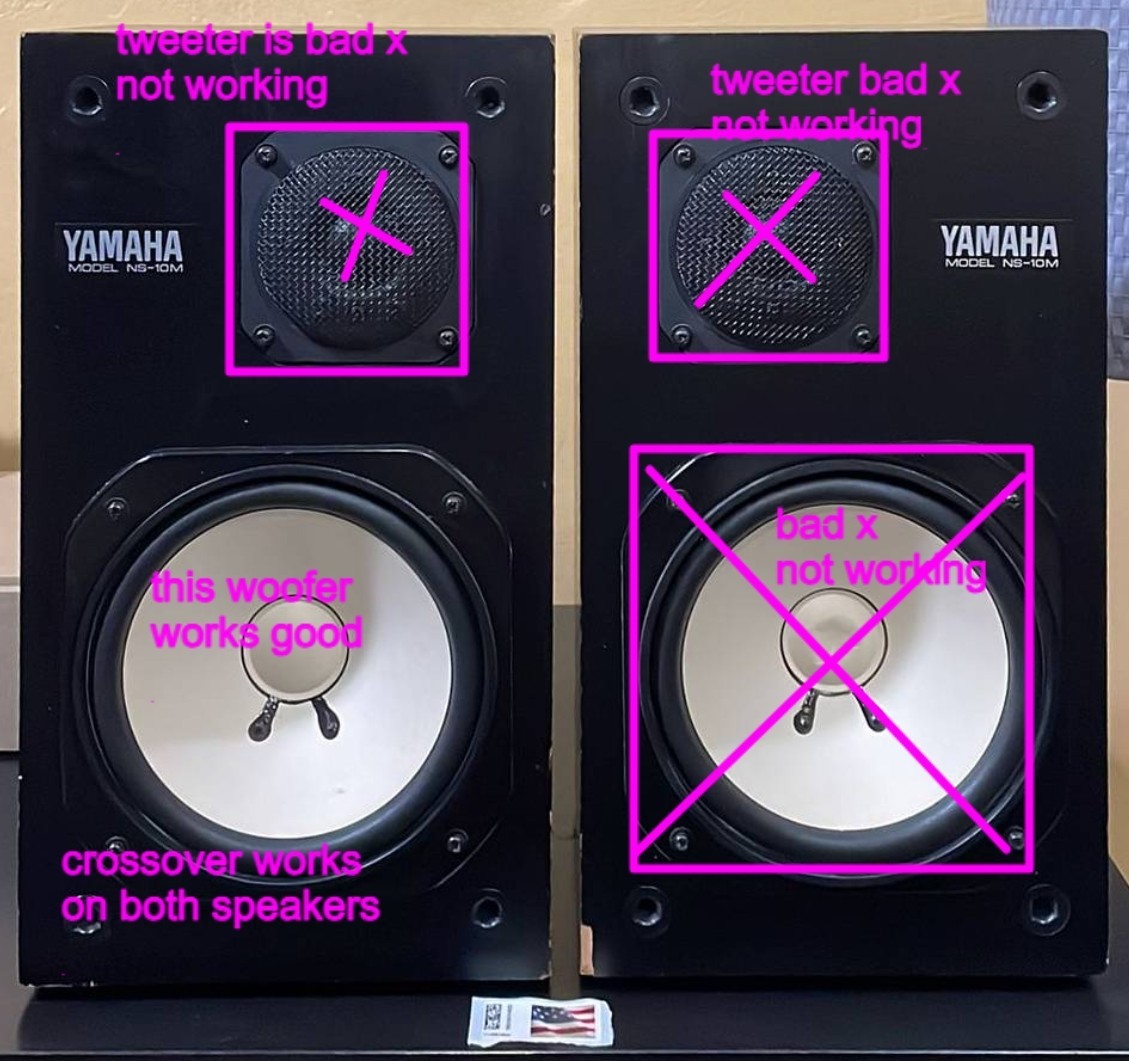 YAMAHA NS10M スタジオモニター Yamaha NS-10M Studio Monitors Stereo