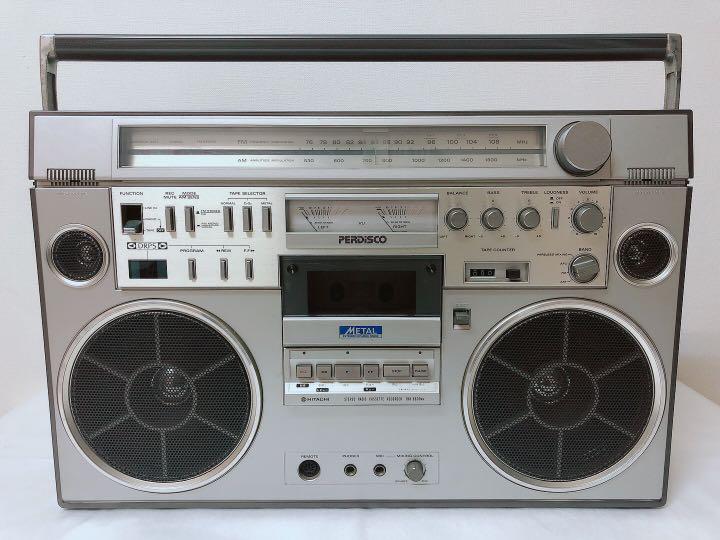HITACHI TRK-8600RM Stereo Radio Cassette Recorder Silver Used