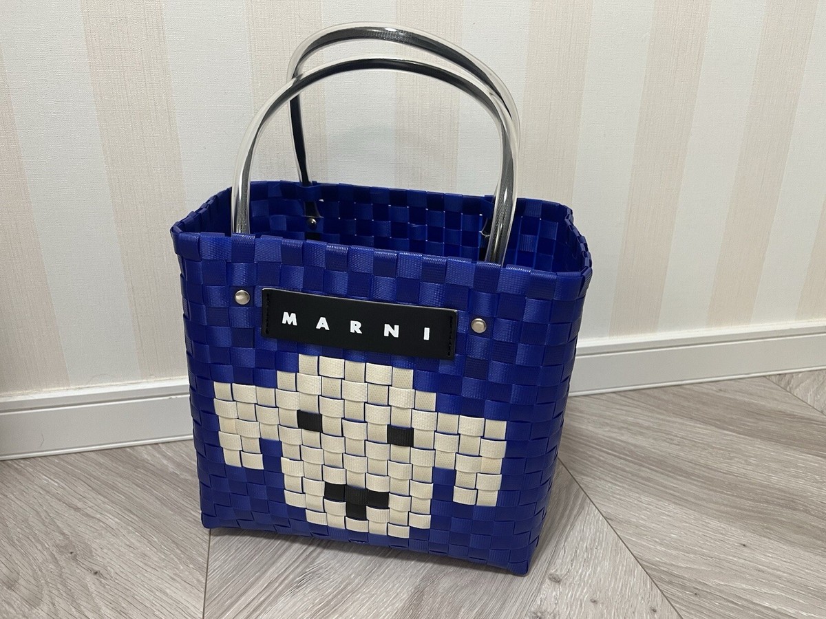 Marni Basket Bag Handbag Picnic Dog Blue japan import | eBay