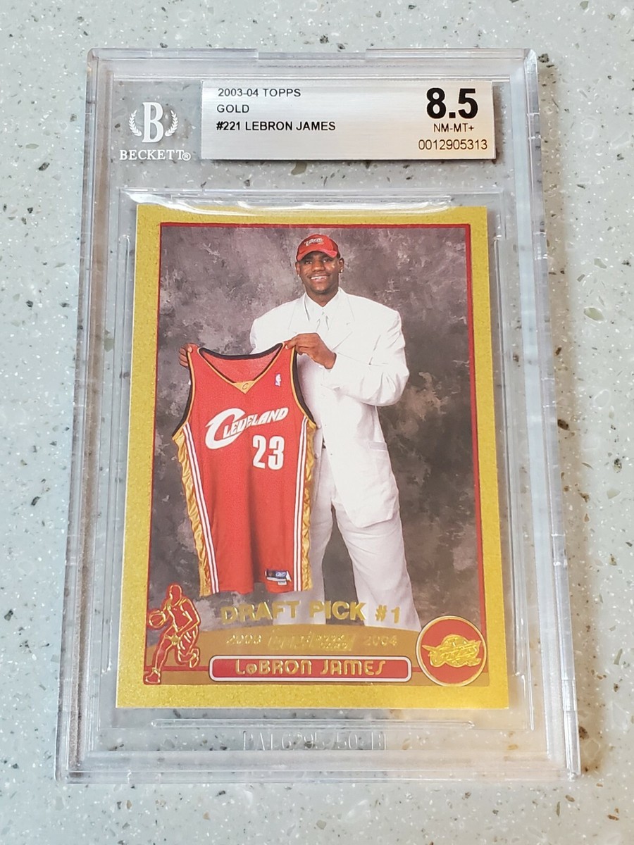 2003-04 TOPPS GOLD LEBRON JAMES ROOKIE RC /99 BGS 8.5 NM-MT RARE