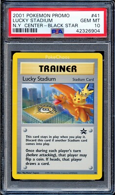 PSA 10 Lucky Stadium #41 New York Center Black Star Promo Pokemon