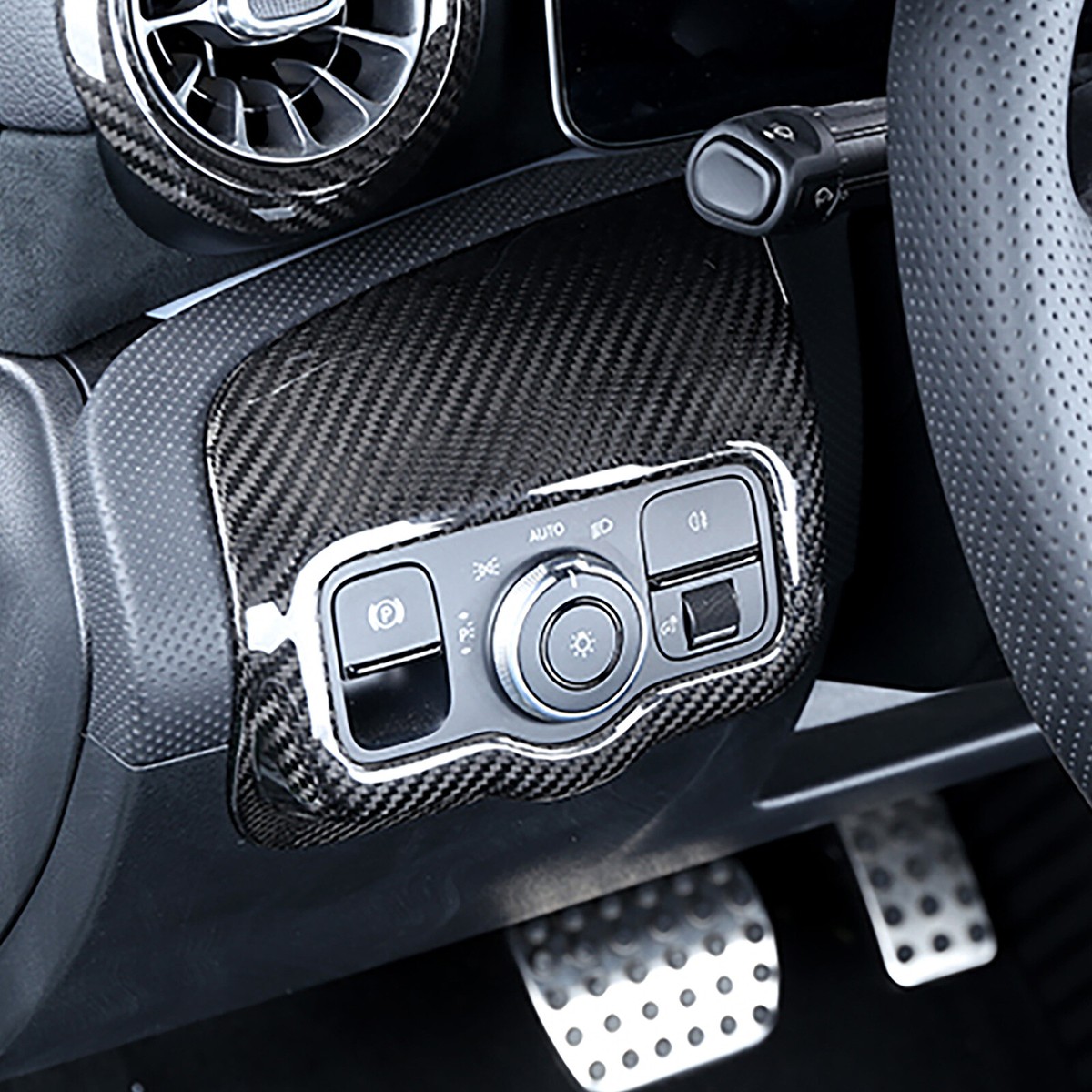 2019-2021 For Benz A Class W177 Carbon Fiber Headlight Switch