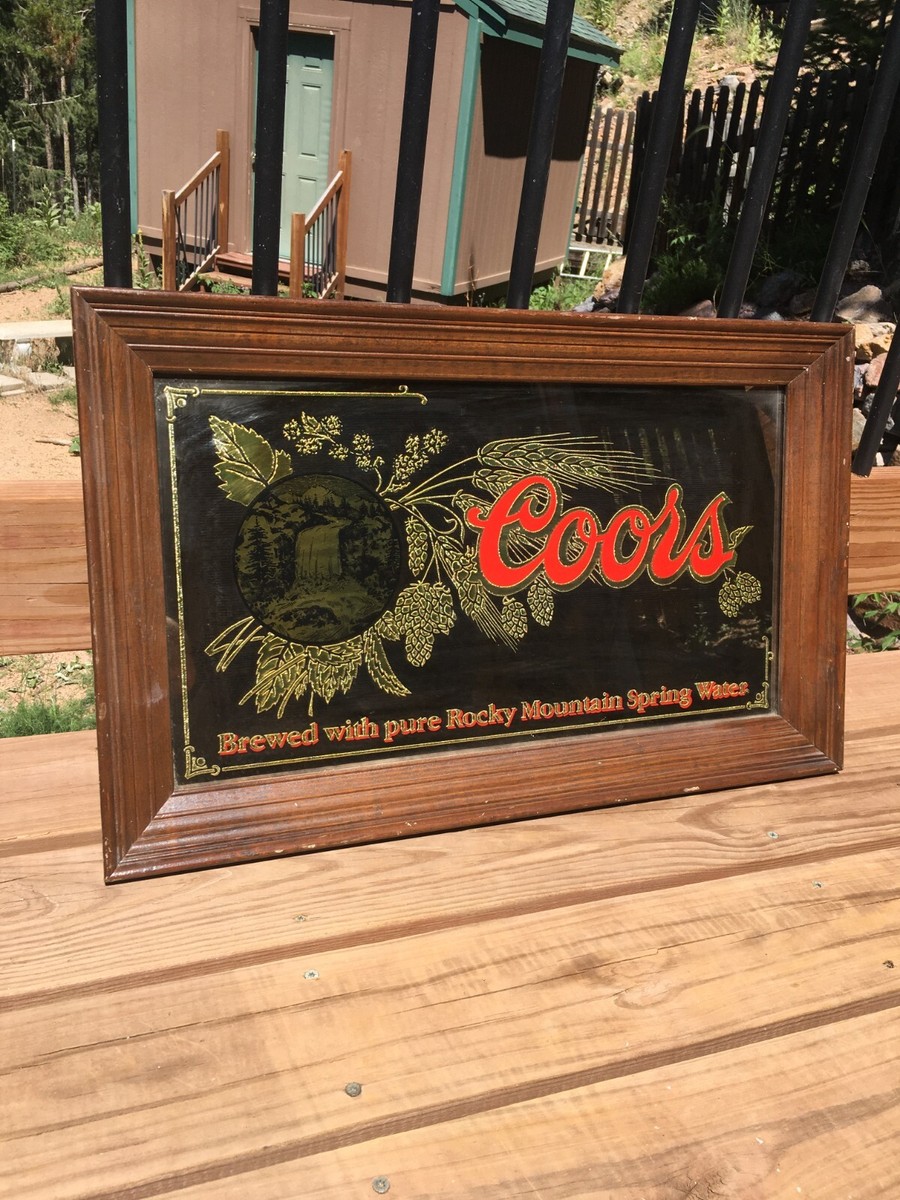 Vintage 1980 Coors Bar Mirror 26.5