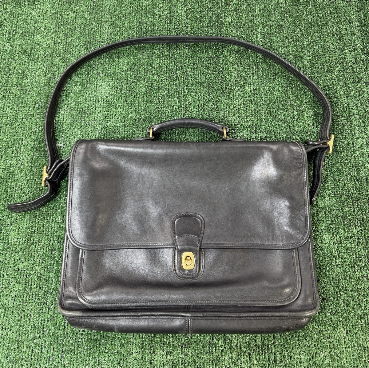 Vintage Coach Old Business Bag Messenger Shoulder Briefcase