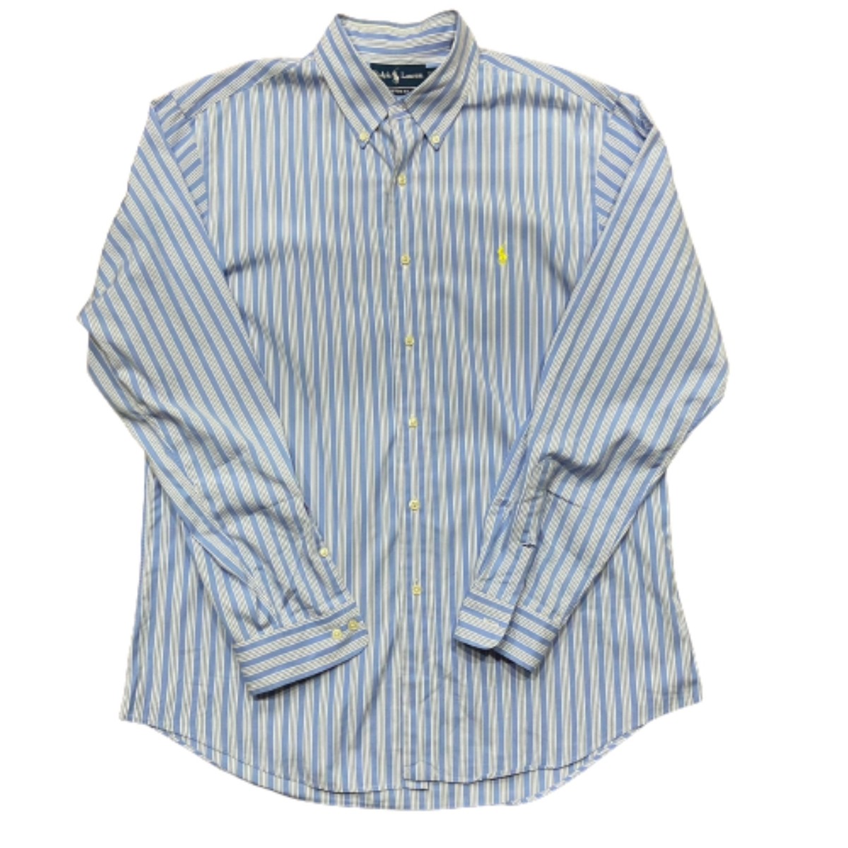 Polo Ralph Lauren Vintage 90s Striped Blue White Button Down Shirt