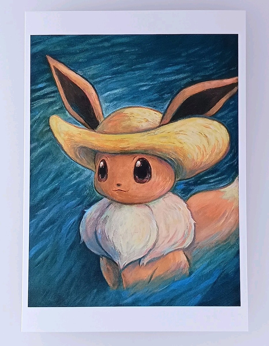 Eevee Pokemon × Van Gogh Museum Postcard 2023 From Japan | eBay