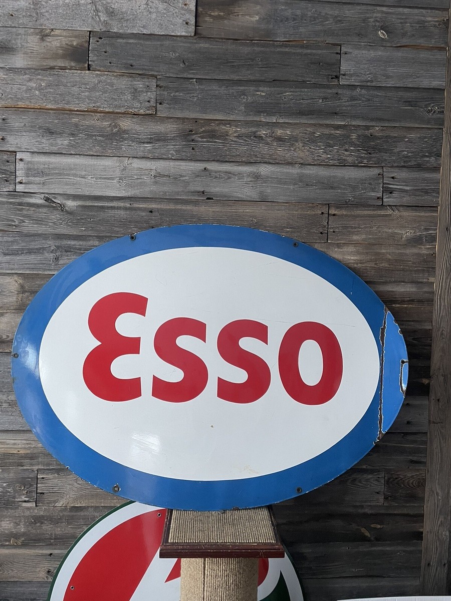 Vintage Esso Porcelain Sign Original Bulk Dealer Sign | eBay