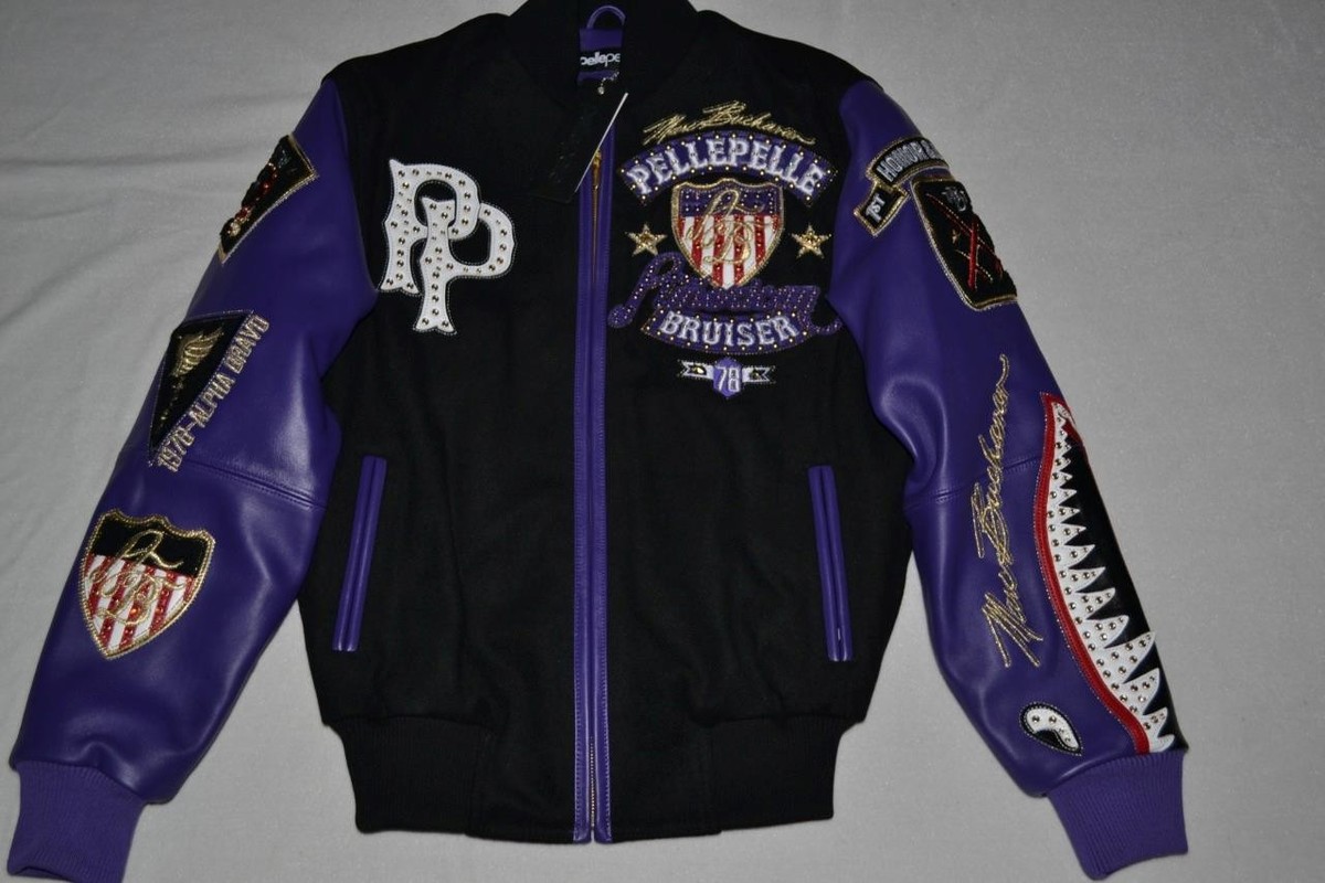 Pelle Pelle Men's American Bruiser Varsity Jacket Leather Wool