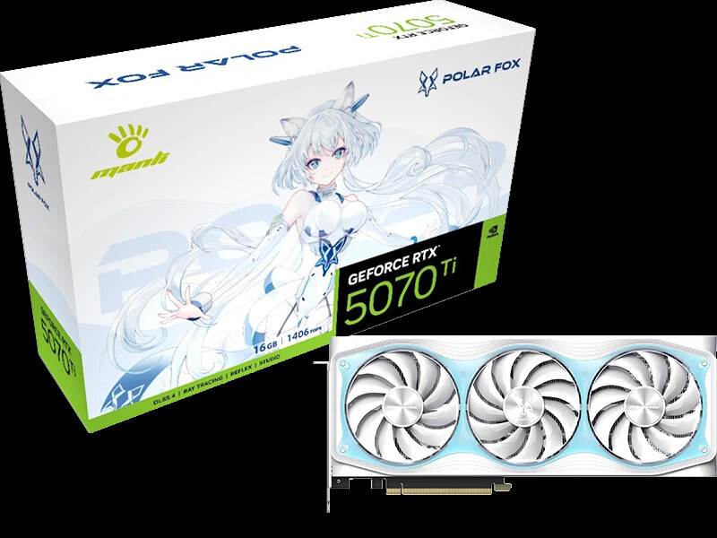 Manli Polar Fox GeForce RTX 5070 Ti OC 16GB GDDR7 High-performance