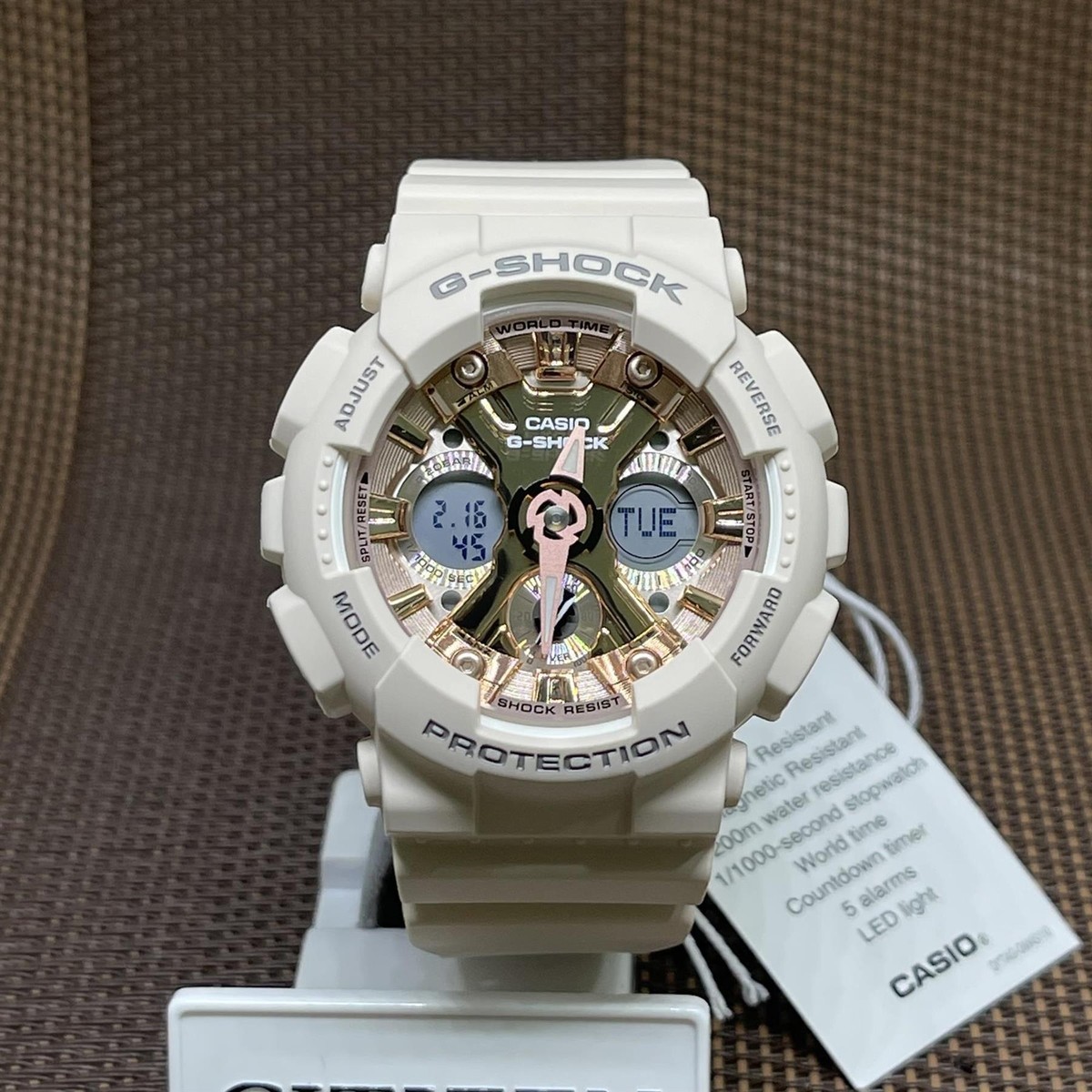 Casio G-Shock GMA-S120MF-4A Peach Pink Analog Digital Quartz