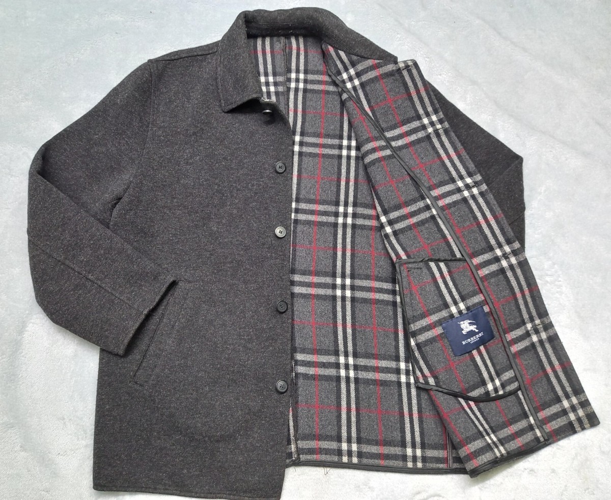 Burberry London Coat Jacket Men's Winter Wool Nova check Lining