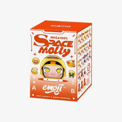 POP MART 🅰️Authentic MEGA SPACE MOLLY 100% Emoji Series Figure