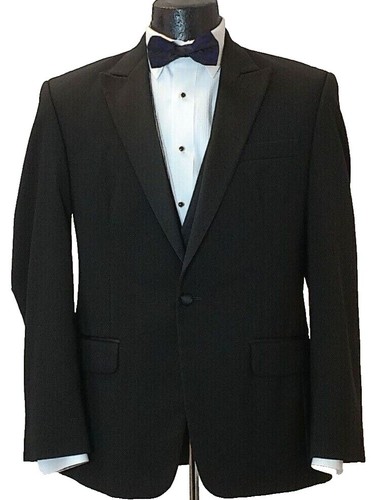 Oxxford Clothes Tuxedo Jacket Mens 48L Black Pure Wool Satin Trim