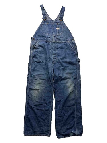 Vintage Big Mac Square Bak Denim Overalls Mens M 60s 70s Workwear