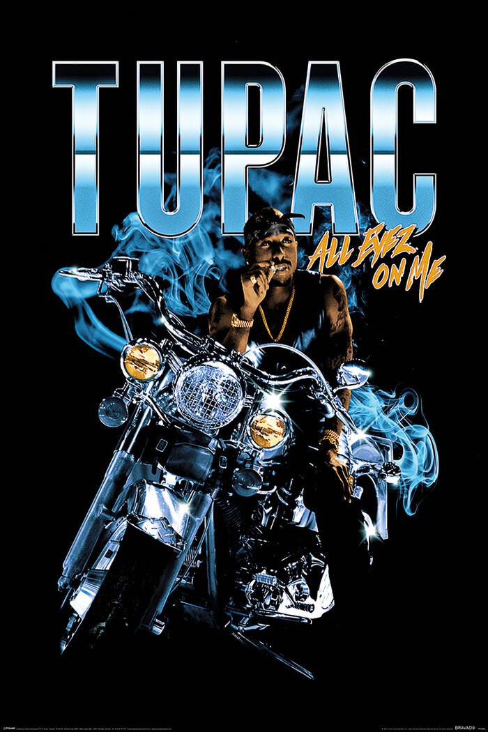 Tupac Shakur - Music Poster (2Pac - All Eyez On Me / Motorcycle