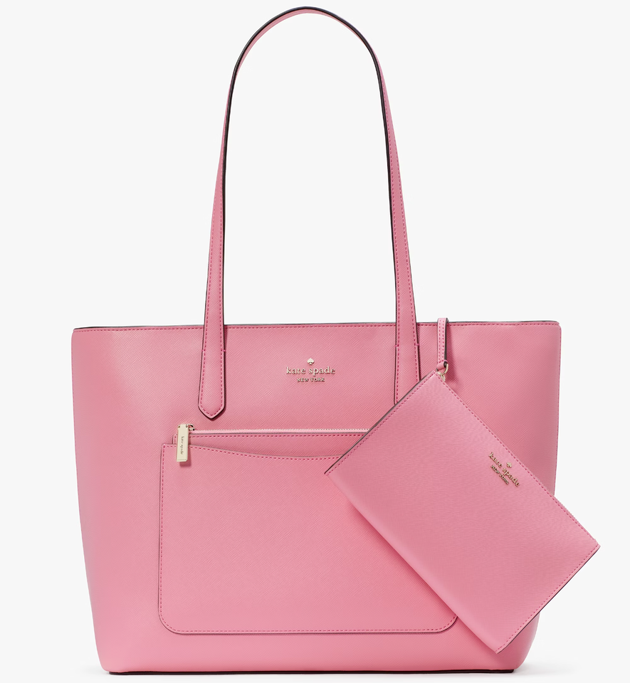 Kate Spade Staci Large Tote + Wristlet + Pouch Blossom Pink KF369