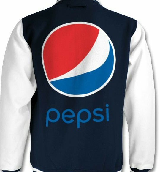 PEPSI Varsity Bomber Snap Button Jacket Red Size XS to 2XL | eBay