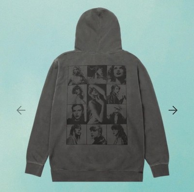Official Taylor Swift The Eras Tour Hoodie Sweatshirt Charcoal