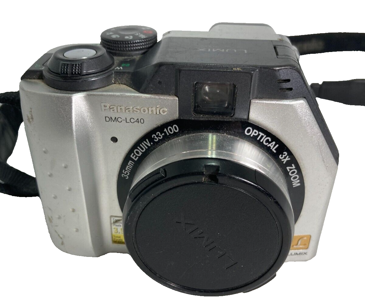 Panasonic LUMIX DMC-LC40 3.9MP Digital Camera Silver Leica 21mm