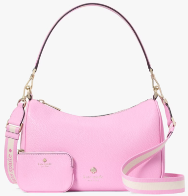 Kate Spade Emma Shoulder Bag Pink Leather Crossbody Purse KK068