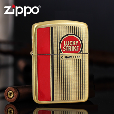 1941 Brushed Gold Lucky Strike Zippo Lighter - US Shipping | eBay