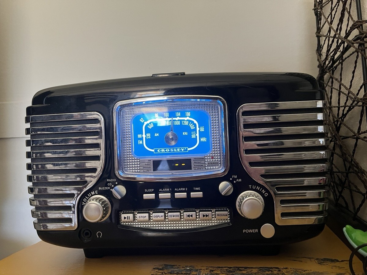 Crosley Corsair Clock Radio/CD Player with Bluetooth - Black Model