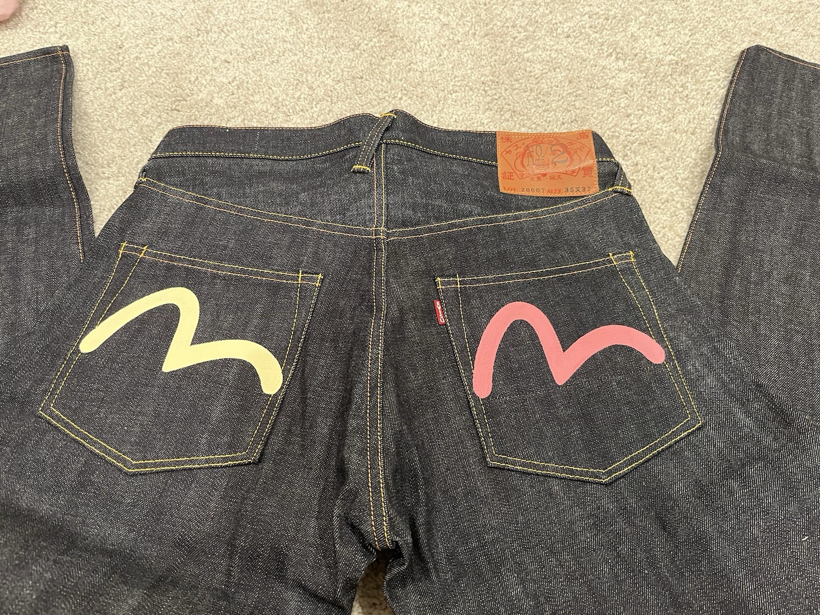 Evisu No.2 Hand-painted Jeans 35x32, fit 32x32 Made in Japan | eBay