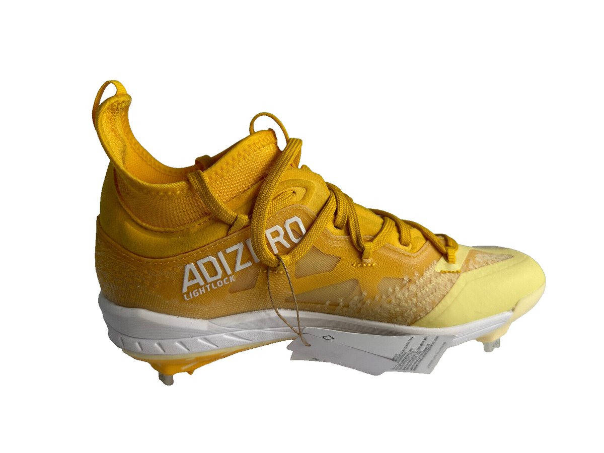 Adidas Adizero Afterburner Baseball Cleats Yellow Mens Size 6.5