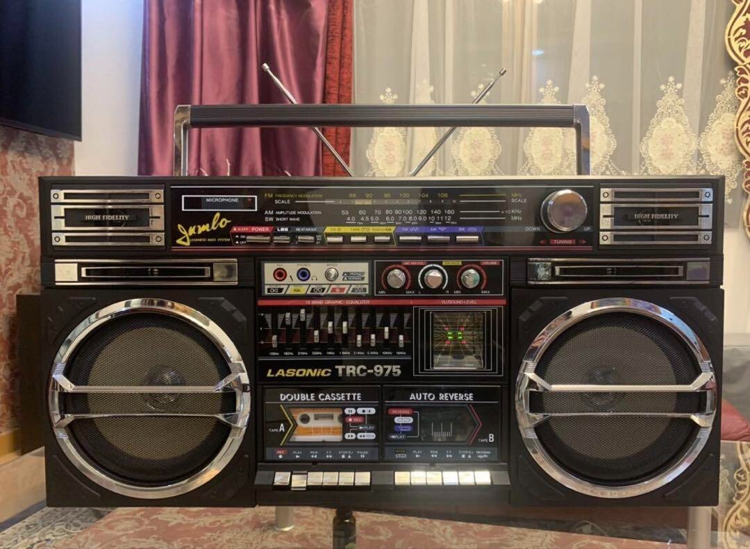 Lasonic TRC-975 Boombox Stereo Radio Cassette Player Recorder