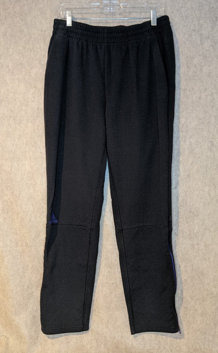 ADIDAS CLIMALITE TAPERED ATHLETIC PANTS BLACK Purple MEN'S SIZE L