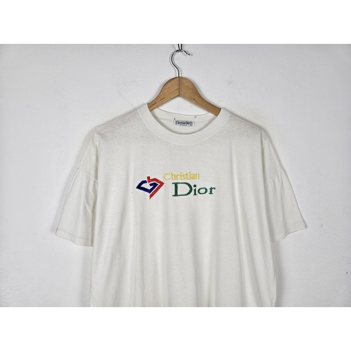 Vintage Christian Dior Multicolor logo embroidery logo 90s shirt