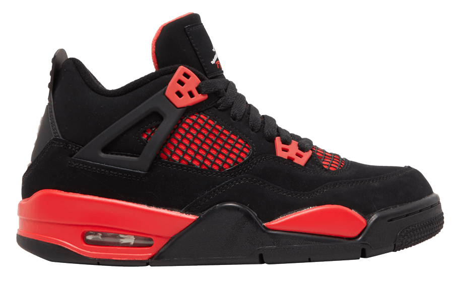 Grade School Youth Size Nike Air Jordan Retro 4 'Red Thunder