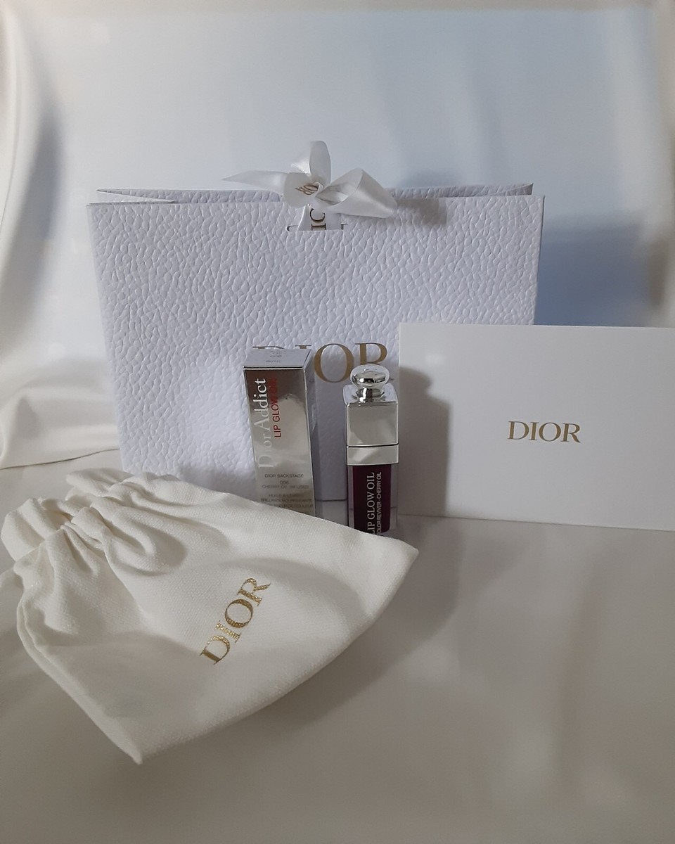 DIOR ADDICT Lip Glow Oil & Gift Bag Card Set 6mL 0.2oz Shade 006