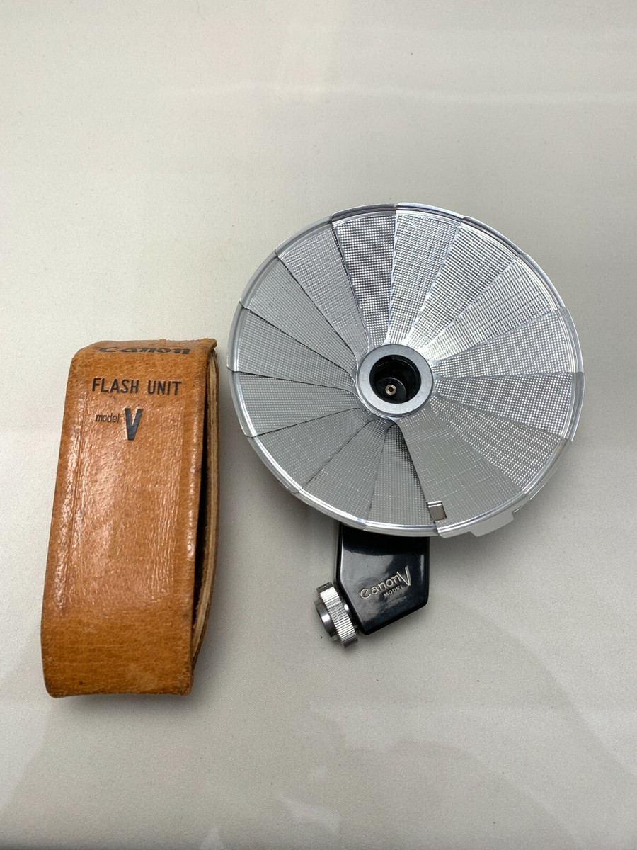 Canon Flash Unit Model V with Original Leather Case Canon V Series