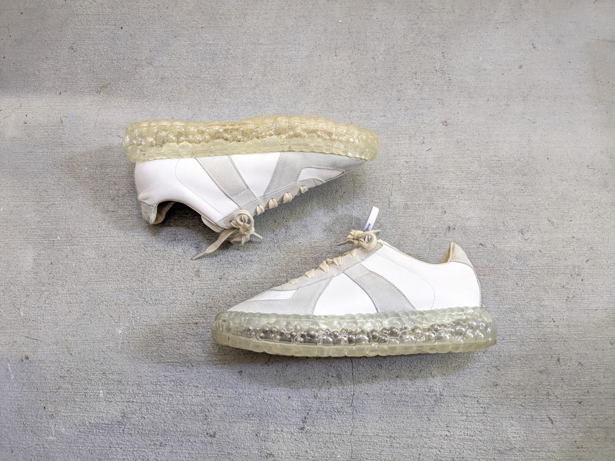 Maison Margiela GAT Superbounce Sneakers White Gray Men 8 41 Suede