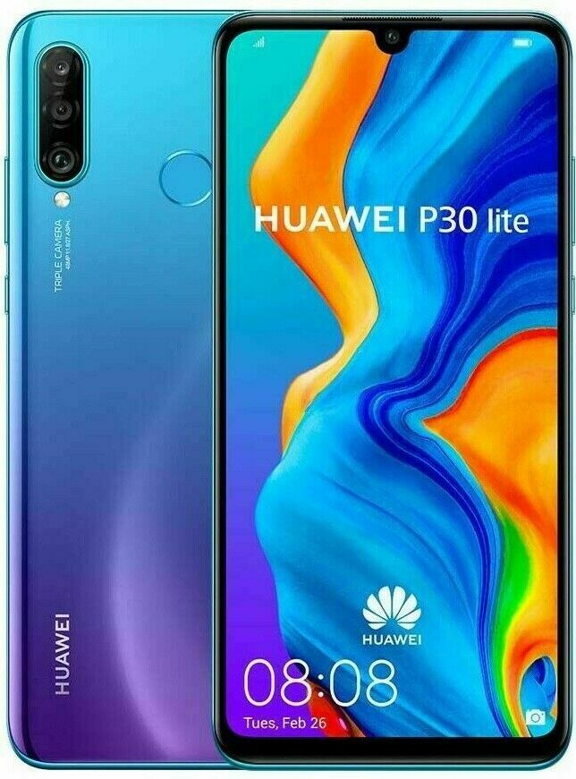 Huawei P30 lite (Dual SIM) 128GB - Peacock Blue (Unlocked