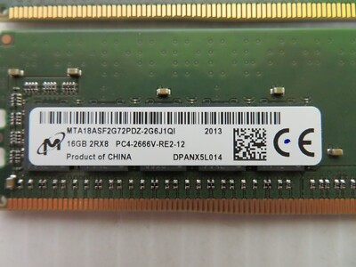 Micron 64GB (4x16GB) PC4-2666V ECC REG Server RAM Kit