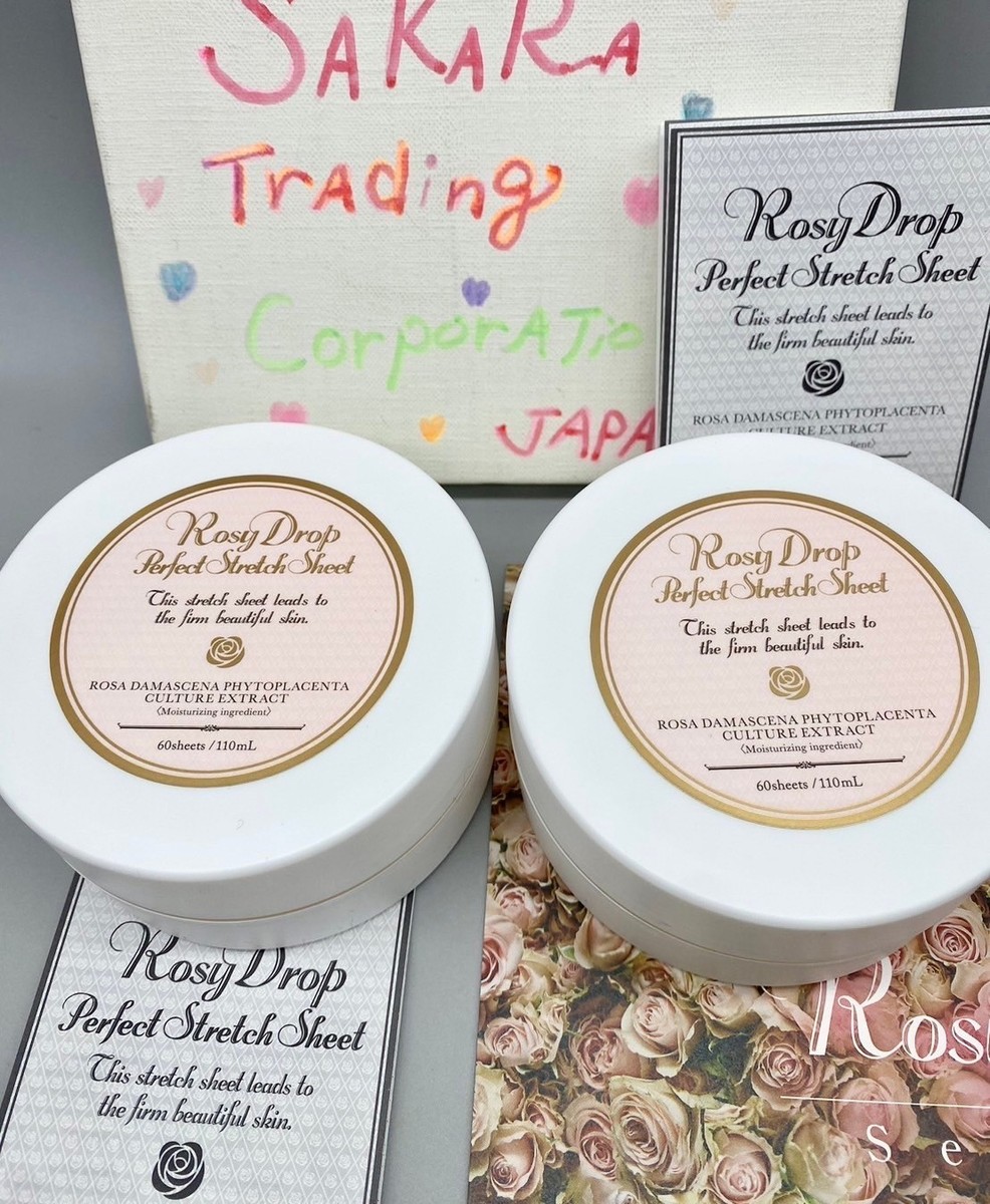 Rosy Drop Perfect Stretch Sheet 60 Sheets 110ml Set of 2 /w No BOX