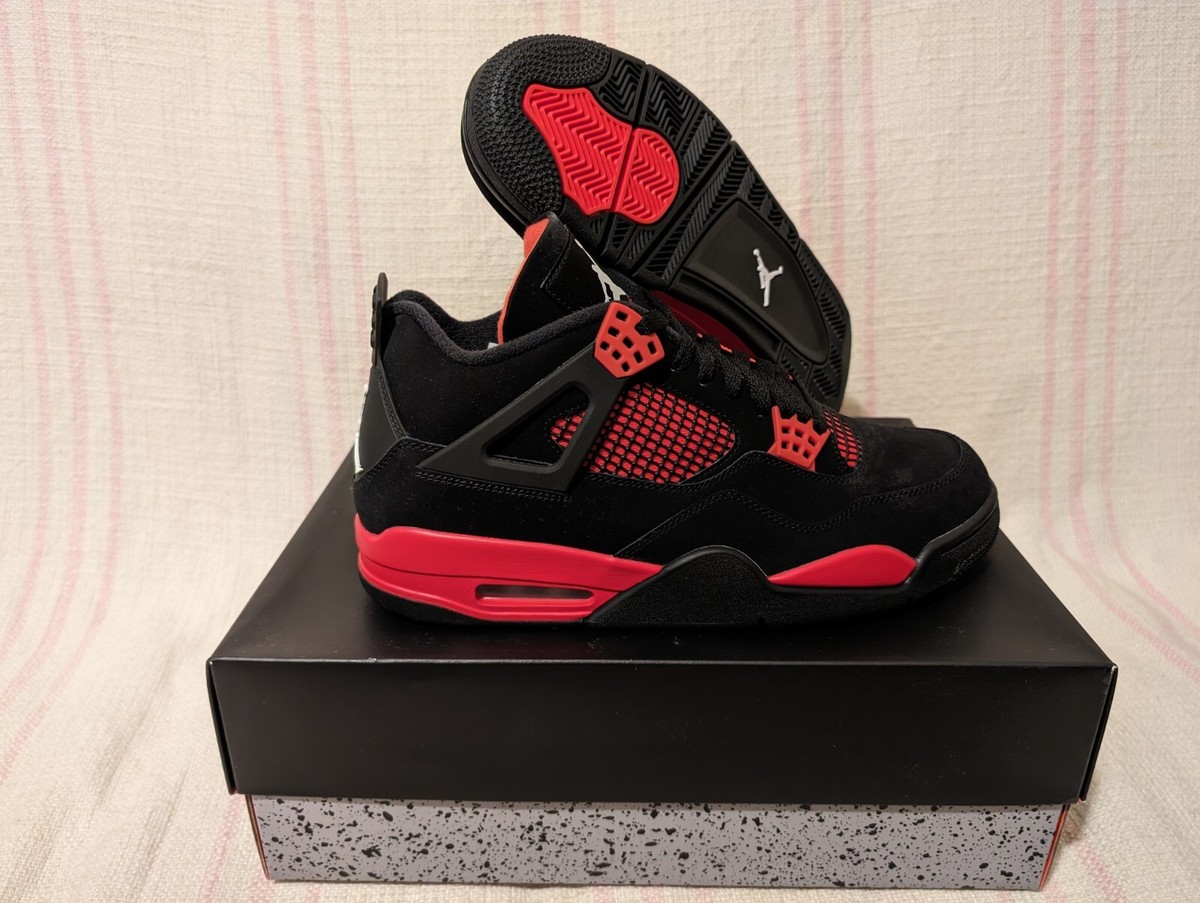 Nike Air Jordan 4 Retro AJ4 Red Thunder Black CT8527 016 Men's