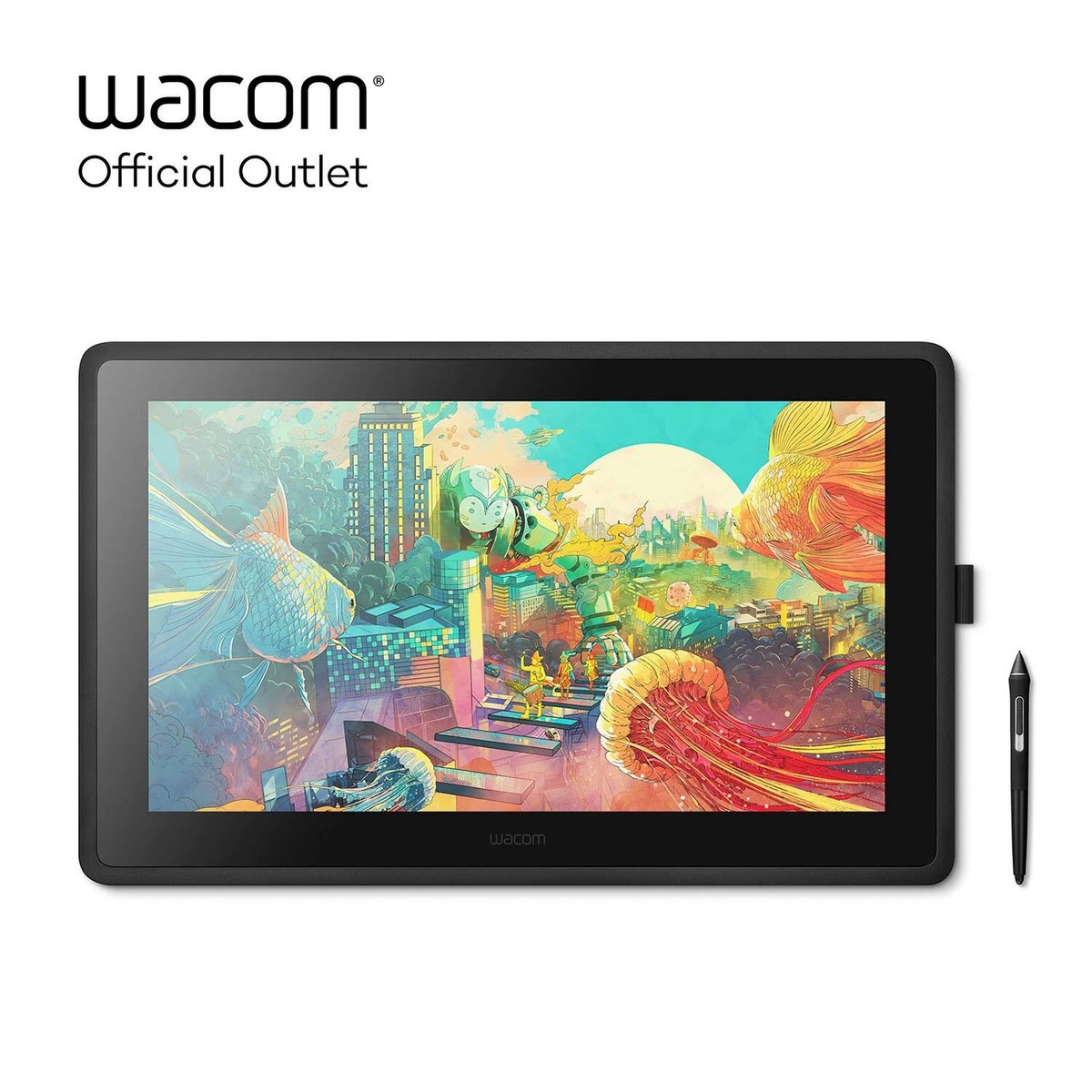 Wacom Cintiq 22 Full HD Drawing Monitor, UDTK2260K0A, Certified