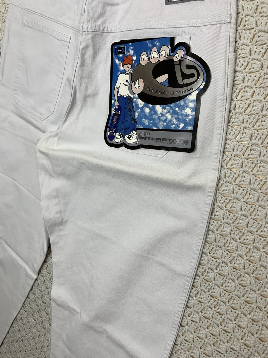 Vtg Interstate Jeans Baggy Wide Leg Loose Mens 44 Aprx 42x32