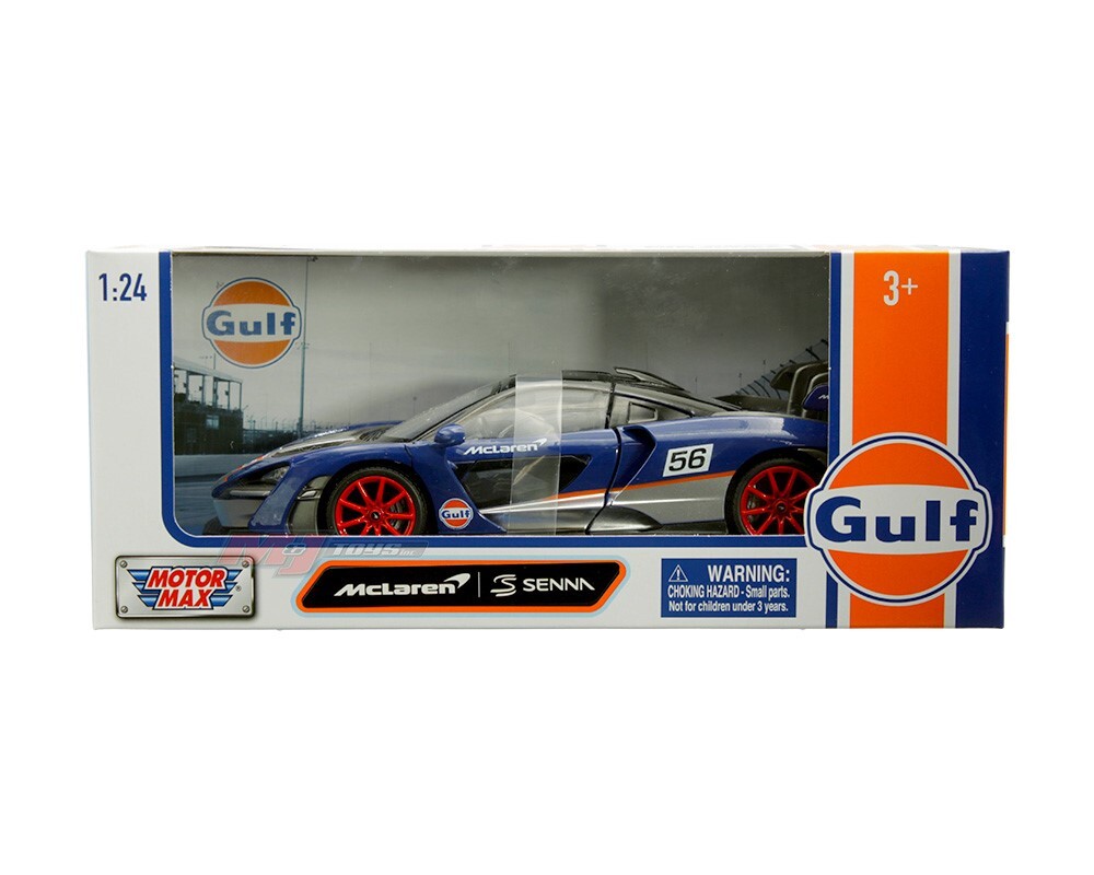 Motormax 1:24 McLaren Senna Dark Blue Gulf #56 Diecast Model Car