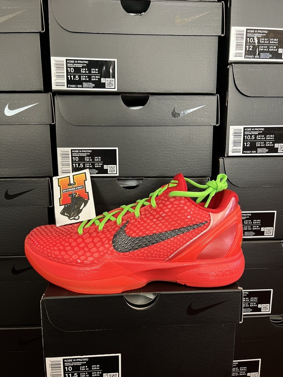 Nike Kobe 6 Protro Reverse Grinch Red FV4921-600 GS & MEN Size: 4Y