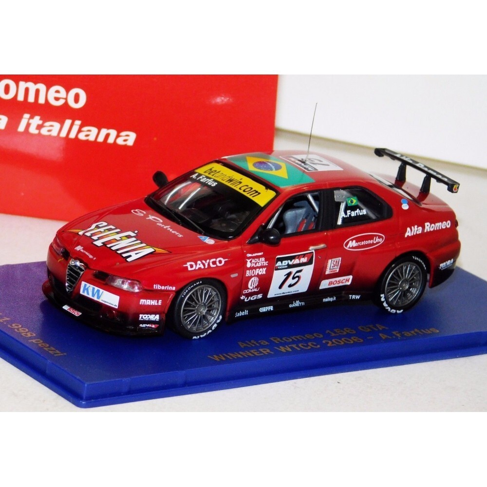 ALFA ROMEO 156 GTA WINNER WTCC 2006 #15 FARFUS M4 1/43 | eBay