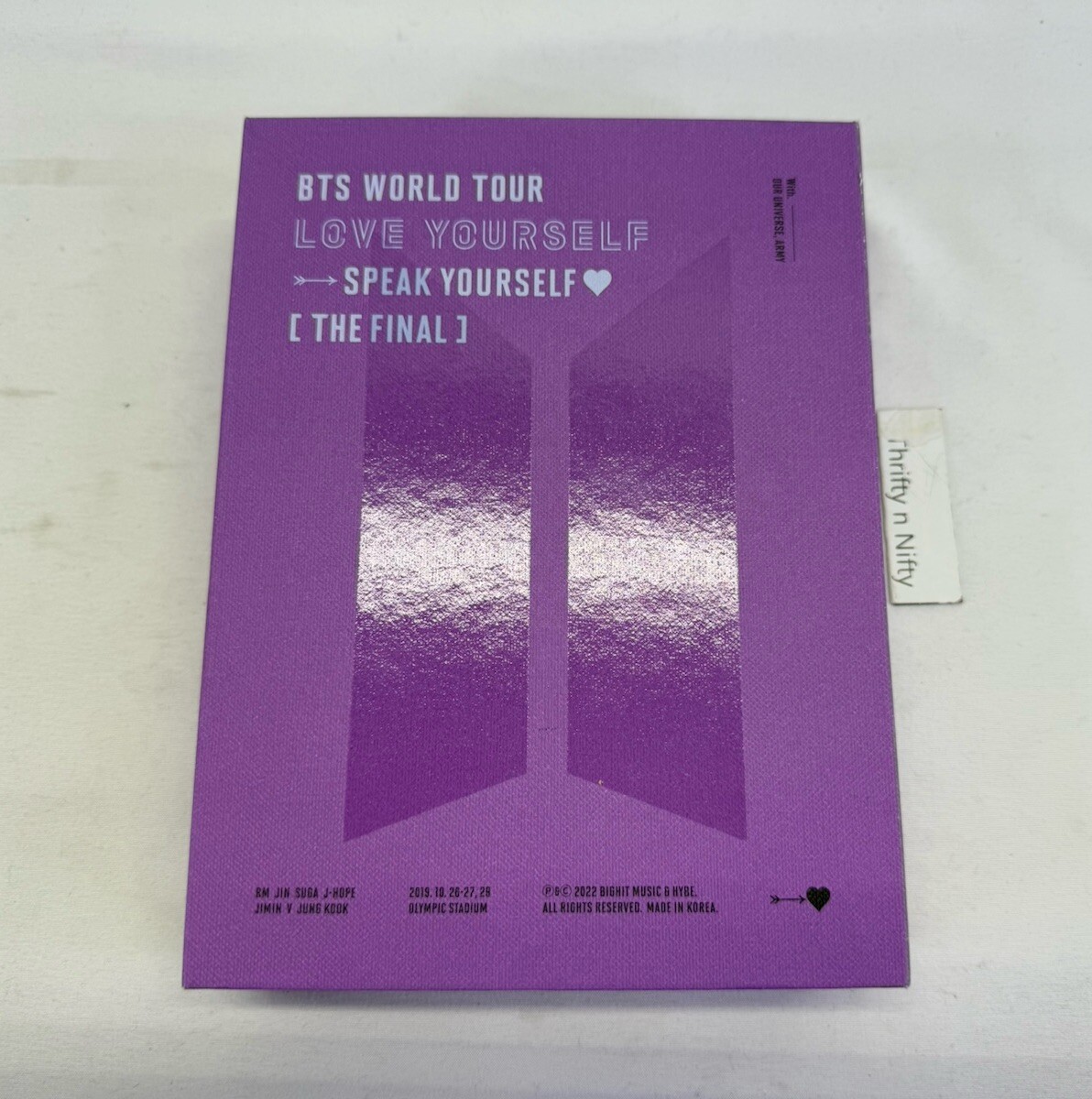 New BTS WORLD TOUR 'LOVE YOURSELF: SPEAK YOURSELF' [THE FINAL] DVD