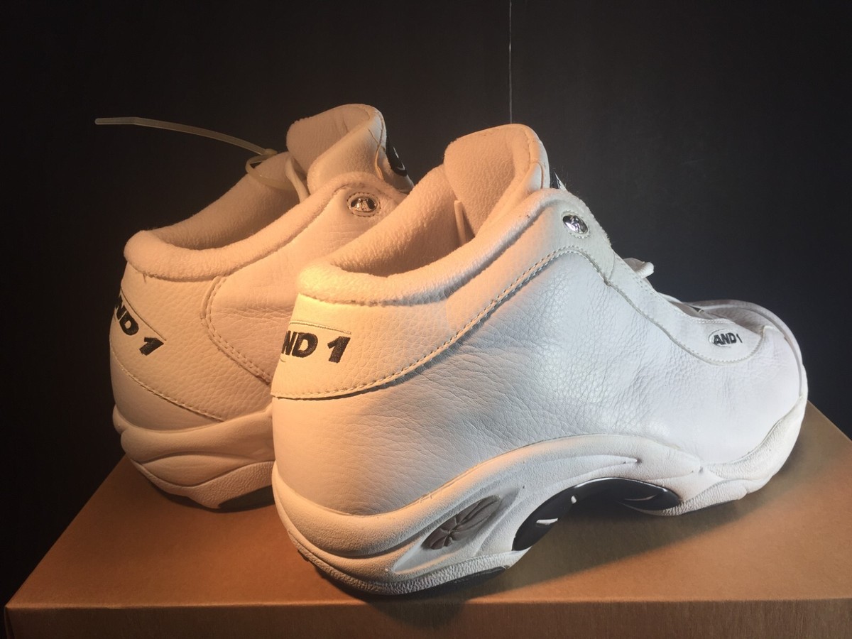 NEW AND1 Tai Chi Mid Vince Carter White/White Size 11Rare Vintage