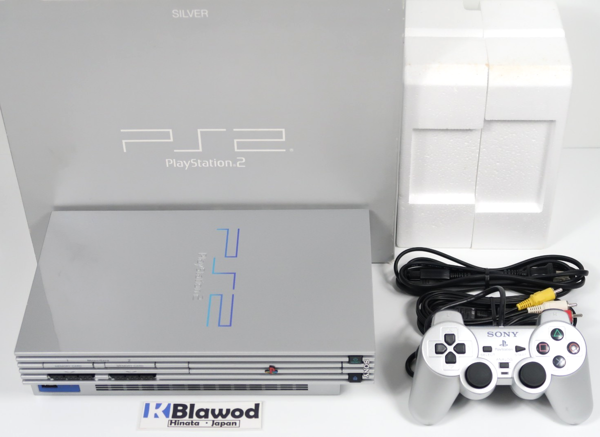Playstation 2 PS2 Console System SCPH-39000 S Silver W/Box NTSC-J