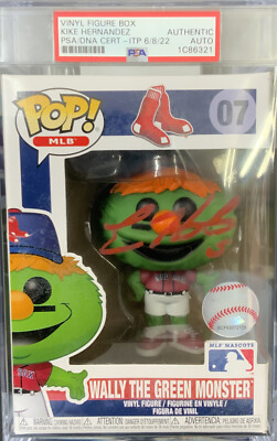 KIKE HERNANDEZ SIGNED WALLY THE GREEN MONSTER FUNKO POP 07 PSA