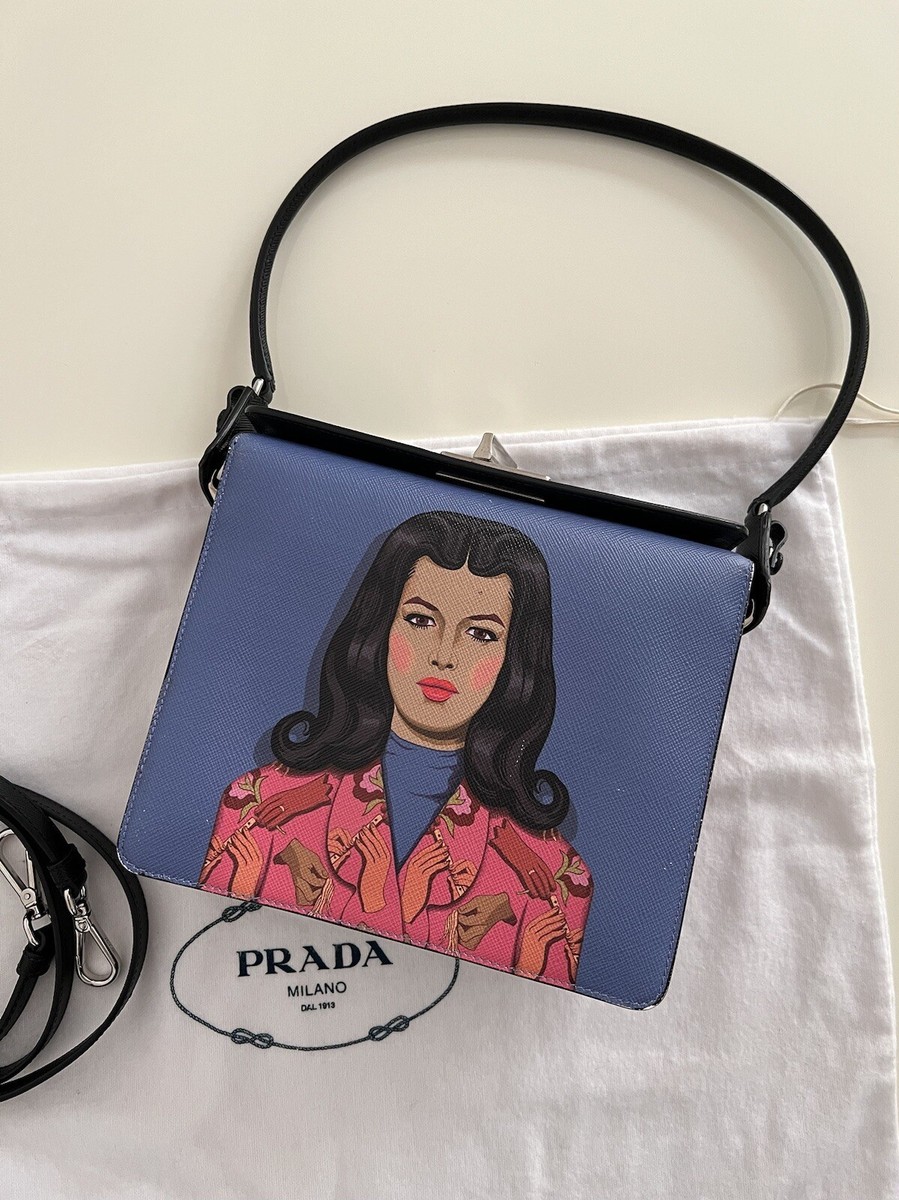 PRADA 2014 LIMITED EDITION WOMAN FACE ART SAFFIANO BAG | eBay